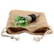 Green Glass Square Cut Wine Stopper
